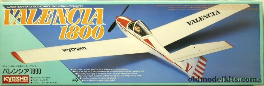 Kyosho Valencia 1800 Motor Glider ARF - 70 Inch Wingspan R/C Aircraft, 4033 plastic model kit